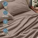 Bare Home Queen Sheet Set - 1800 Ultra-Soft Microfiber Queen Bed Sheets - Double Brushed - Deep Pockets - Easy Fit - 4 Piece Set - Bedding Sheets & Pillowcases (Queen, Taupe)