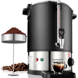 100 Cup Coffee Maker Machine Urn - Large Percolator Pot Dispenser With Double-Wall Stainless Steel, Quick Brew, Stays Hot - Also for Water, Tea, Bever
