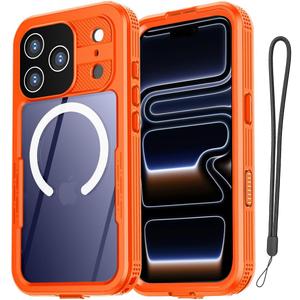 AICase Waterproof Case for iPhone 17 Pro with MagSafe Clear Water Proof Snowproof/Dustproof/Shockproof,IP68 Certified 360 Full Body Protection Fully Sealed Underwater for iPhone 17 Pro_96