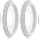 4 Packs Molded Nylon Ceiling Medallion for Light Fixtures and Ceiling Fans, 10"OD x 4"ID x 1-2/ 8 "P (Fits Canopies up to7-1/ 4") (White）
