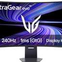 LG 52G930B-B 52-inch Ultragear evo G9 5K2K (5120x2160) Curved Gaming Computer, 240Hz, 1ms, AMD FreeSync Premium, VESA DisplayHDR 600, DP 2.1, HDMI 2.1, USB-C 90W PD, Tilt/Height/Swivel Stand, Black