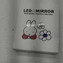 Miffy Handheld LED Makeup Mirror, Foldable 2-Side 1x/10x Magnification,Pocket Small Lighted Mirror for Travel, Rabbit Shape (Pure White)