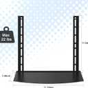 TV Wall Mount Shelf - Provides Storage Space for Set-top Boxes, DVD Players, Game Consoles, and Other Small Accessories. Sturdy Construction Supports 22 lbs