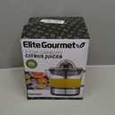 Elite Gourmet ETS623 BPA-Free Electric Citrus Juicer, Compact, Large Volume, Pulp Control, Oranges, Lemons, Limes, Grapefruits with Easy Pour Spout, 24oz, Black/Stainless Steel