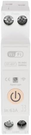 Smart Circuit Breaker With Energy Monitoring And Remote Control,90-300V AC,Overvoltage/Undervoltage/Overcurrent Protection,Supports Scheduling And Timer Functions(STM)