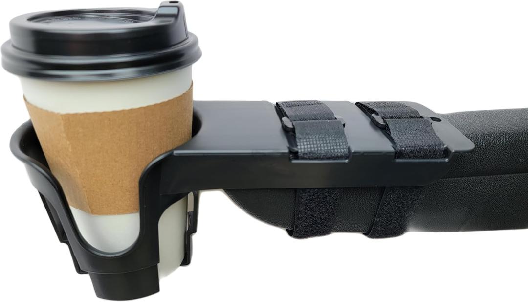 Nearly Universal OH - Wheelchair Cup Holder, Cup Holder for Electric Wheelchair and Mobility Scooter, Black (1 Count (Pack of 1))