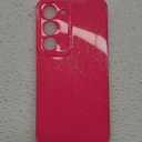MINSCOSE Compatible with Samsung Galaxy S23 5G Case,Cute Neon Bright Color,Glitter Bling Thin Slim Shockproof Silicone Sparkly Cover for Women Girl for Galaxy S23 6.1 INCH-Hot Pink