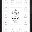 School Year Picture Frame Pre K-12 Collage Photo 15 Opening White Mat Black Solid Wood Frames for Wall Hanging and Table Top Display Kindergarten to 12th Grade High School Graduation.