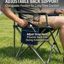 FAIR WIND Fully Padded Oversized Camping Chair for Adults Heavy Duty Folding Lawn Chair with Adjustable Lumbar Support, Cooler Bag & Cup Holder for Outdoor, Sports, Beach - Support 500LBS, 2 Pack