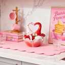 DN DECONATION Valentine Gnomes Decorations, Valentines Gnome Figurines Decorations for Home Table Indoor Collectible Sweet Gifts for Him (Set of 2, Red and Pink)