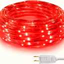 Red Rope Lights, 16.4ft Waterproof Strip Light, Indoor Outdoor Decorative Lighting for Home Christmas Holiday Garden Patio Party