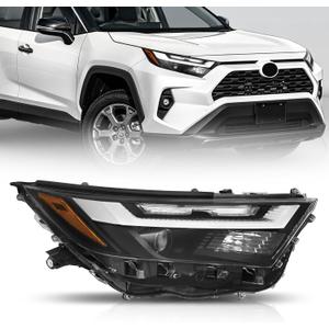JFN LED Headlight Compatible with 2022-2025 Toyota RAV4 Adventure/Trail/TRD Off-Road/XLE/XLE Premium 2023-2024 RAV4 LE USA Built HeadLamp (Passenger Side (Right))