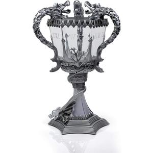 Harry Potter Triwizard Cup Battery Operated Mood Light | 13-Inch Tall LED Lamp,Silver