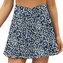 LouKeith Tennis Skirts for Women Pleated Crossover High Waisted Athletic Workout Golf Skorts Skirts with Shorts Pocket (Blue, S)