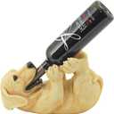 True Lab Playful Pup Bottle Holder for Kitchen Table, Wine Rack Countertop, Tabletop Wine Rack, Wine Bottle Holder Decorative, Wine Decor, Set of 1