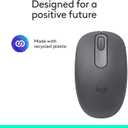 Logitech M196 Bluetooth Wireless Mouse, Compact and Portable Mouse for Laptops, Tablets and More, 12-Month Battery, Smooth Tracking, Compatible with PC and Mac, Windows and macOS - Graphite