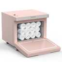 TASALON 8L Towel Warmer Hot Cabinet Box, Aluminum Inner Chamber, Removable Tray, Fast Heating for Beauty Spa Salon Massage - Pink (Large)