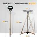 Cane with Seat 2-in-1 Portable Walking Stick with Seat for Men & Women Folding Lightweight Sturdy Tripod Cane Foldable Stool Mobility Aid Crutch Chair with Travel Bag for Elderly, Seniors & Handicap