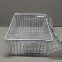 iSPECLE 3 Pack Freezer Organizer Bins, Adjustable Wire Baskets for 10 to 20 Cu.Ft Chest Freezer, Stackable Storage with Handles, Deep Freeze Organizer for Meat & Vegetables, White