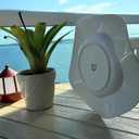 10.5'' White Porcelain Plate  Reactive Spotted Design with Raised Rim, Stackable & Durable  Dishwasher & Microwave Safe  Perfect for Restaurants, Weddings & Upscale Events