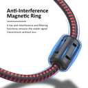 6.35 mm Audio Cable - Male TRS 1/4 Inch to Male Dual TS 1/4 Inch Y Breakout Cable - TRS 6.5 mm to 2 x 6.5 mm Mono Splitter Adapter Cord - 6.35 mm 1/4'' Inch Cable, 1.6FT/0.5M