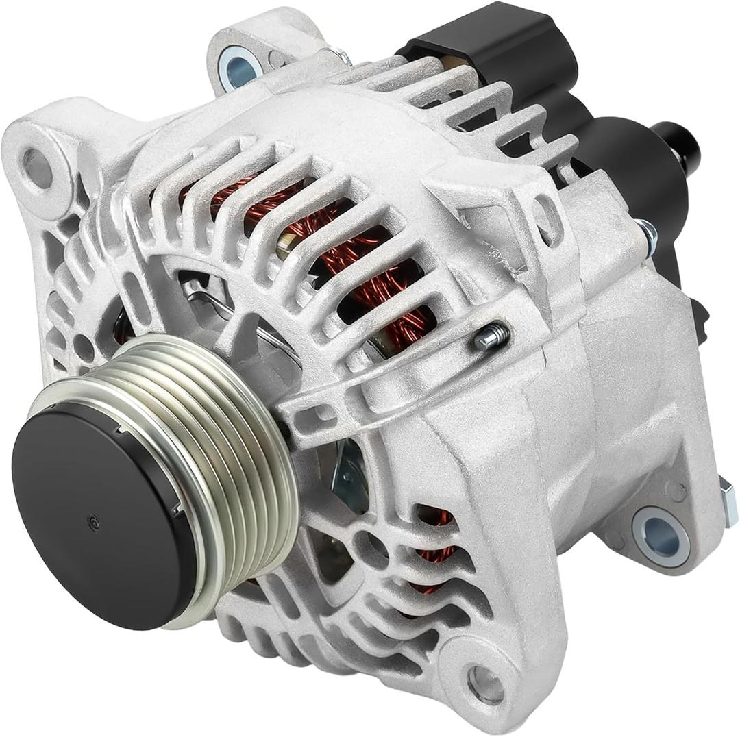 New Alternator Replacement for Hyundai Sonata L4 2.4L 2010 2011 2012 2013, Kia Optima L4 2.4 2.4L 11 12 13 12V 110A CW 6-Groove Pulley Replace OE 11491 37300-2G150 TG11C087