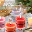 DEVI Assorted Scented Tea Lights Candles 10 Pack, 3.5-4 Hours Natural Palm Tea Candles Bulk for Home Scented, Highly Scented Small Votives with Essential Oils for Home Aromatherapy, Baby Shower Favors