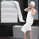 Extra Large Bath Towel Set of 4 (35"x70"),Oversized Bath Sheet Super Soft Highly Absorbent Jumbo Bathroom Towel Set Microfibers Quick Dry Shower Towel for Hotel,Bathroom,Guest,Spa,Gym (White)