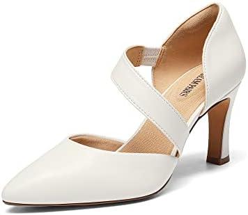 DREAM PAIRS Women's High Heels Pumps Dress Closed Pointed Toe Comfortable D'Orsay Pumps Shoes for Work Office Wedding Dancing Charmane Size 9.5 women's