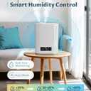 BREEZOME 6L Humidifiers for Bedroom Large Room & Essential Oil Diffuser, Ultrasonic Top Fill Cool Mist Humidifiers for Baby, Plants, Nursery Last up to 60 Hours, Smart Humidistat Control, Quiet, White