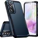 SPIDERCASE for Samsung Galaxy A35 5G Case,[12 FT Military Grade Drop Protection] 2 Pack[Tempered Glass Screen Protector + Camera Lens Protector] Heavy Duty Shockproof Case,Dark Blue
