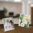 Chunful 12 Pack Clear Acrylic Self Standing Photo Frames Small Picture Frame Bulk Wallet Size Desktop Display Freestand for Home Office (2 x 2 Inches)