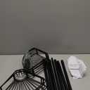 360 Rotating Shower Caddy Tension Pole, 4 Tiers Corner Shower Organizer for Bathroom Shelf Bathtub, Adjustable Standing Shower Rack Bathroom Accessories, Easily Assemble, 34-124 Inch Height, Black