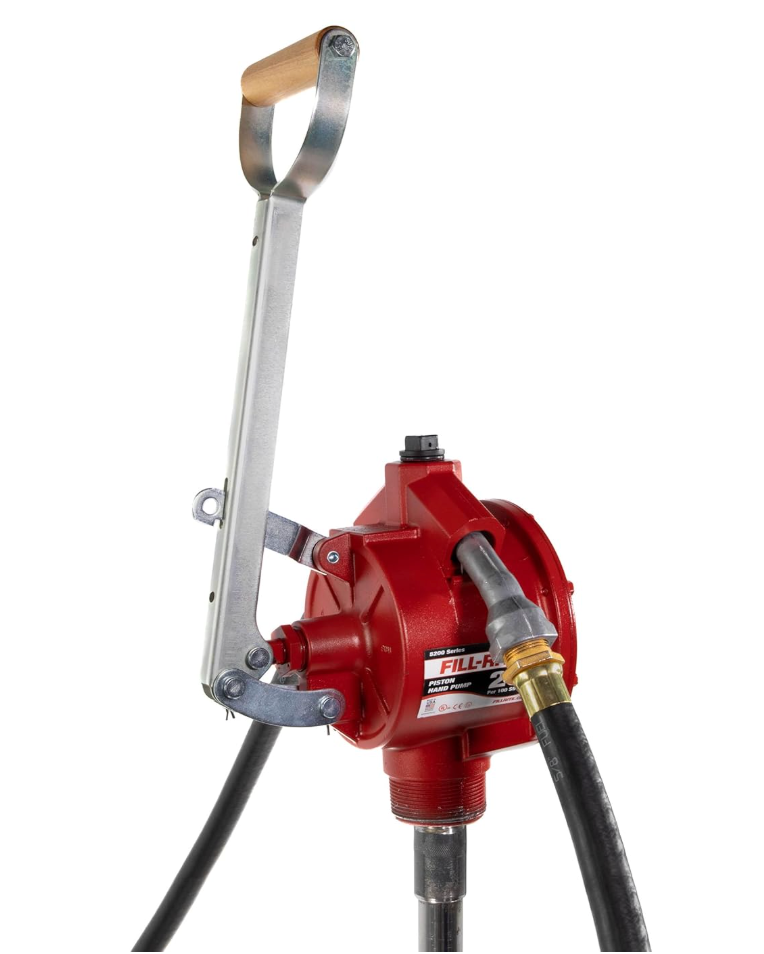 Fill-Rite FR152 Fuel Transfer Piston Hand Pump w/Discharge Hose, Nozzle Spout, & Suction Pipe