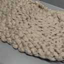 Zomiboo Chunky Knitted Christmas Tree Skirt, 36 Inch Beige Crochet Tree Skirt, Chunky Knit Thick Rustic Christmas Trees Decorations, Farmhouse Xmas Holiday Party Decor