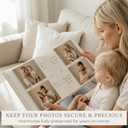 Beautiful Linen Wedding Photo Album For 4x6 Pictures - Safely Holds Up To 200 Photos of Unique Wedding Memories - Perfect Large Photo Book To Store All Pictures of Treasured Family or Baby Moments