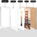 KINLINK A3 Picture Frame, White Solid Wood Photo Frame with Acrylic Plexiglass for Pictures A4 with Mat or A3 without Mat, Wall Display Poster Frame 1 Pack