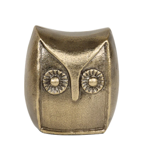 Aluminum Owl Gold Decor for Home, 3.6inches