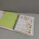 Lanpn Recipe Binder - 8.5x11, Waterproof, 60 Sleeves, 8 Dividers, 116 Family Recipes, Labels & Stickers, Green
