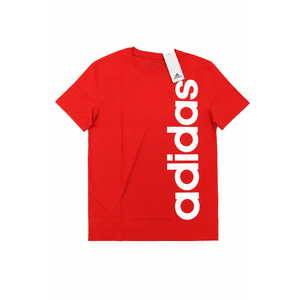 Adidas Boys Short Sleeve Linear Logo T-Shirt (Red, L)