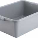 Winco Bus Box Dish Tub for Restaurants, 7", Gray
