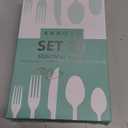 ANNOVA Silverware Set Stainless Steel Colorful Tableware Kitchen Flatware Set Utensils, Includes Dinner Knives, Forks, Spoons, Salad Forks & Dessert Spoons (Cream, 20 Pieces)