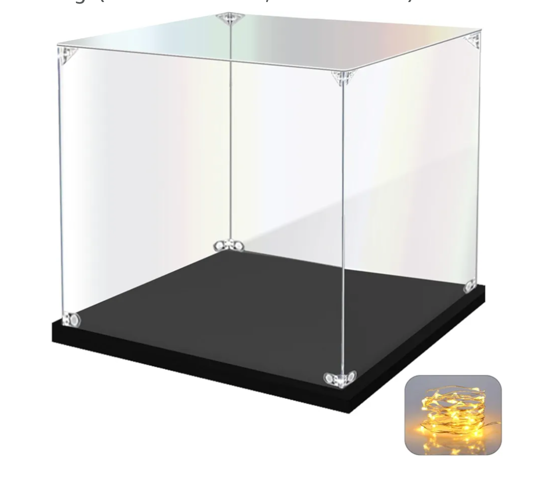 Acrylic Display Case for Collectibles Assemble Clear Acrylic Display Box for Lego Alternative Glass Case for Showcasing Figures Doll Toys Home Storage(14.2x11x12 inch, 36x27x30 cm)