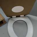 Mayfair Cassel Slow Close Toilet Seat, Easy Clean, Non Slip Premium Wood Seat, Easy Install, Made in USA, Elongated, White
