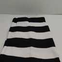 Striped Rug Outdoor Porch Rug Black and White 27.5x43 inches Washable Layered Outdoor Doormat Front Door Mat Cotton Striped Outdoor Rug for Front Door Entryway Patio Laundry Kitchen (2.3'x3.6')