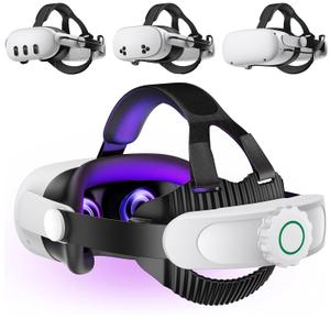Head Strap for Quest 3S/ Quest 3/Quest 2, Elite Strap Replacement Enhanced Support Comfort, VR Headset Accessories Compatible with Oculus Meta Quest 3 Headstrap Reduce Facial Stress- MV1000