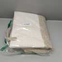 80L Large Woven Laundry Basket Hamper, 100% Natural Cotton Rope, Handwoven & Durable, Storage for Blankets, Toys, Clothes, Nursery Hamper for Living Room, Baby Room, Bedroom (Brown and White)