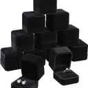 Zhanmai 6 Pcs Valentines Day Velvet Ring Box Jewelry Box Earring Jewelry Case Gift Boxes for Wedding, Engagement, Birthday and Anniversary 2.12 x 1.77 x 2 Inch(Black)