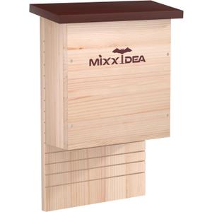 MIXXIDEA Bat House Bat Box Double Chamber Outdoor House Nursery Bat Shelter Habitat Big bat Box Handcrafted from Cedar Wood - Easy for Bats to Land and Roost - Weather Resistant & Ready to Install