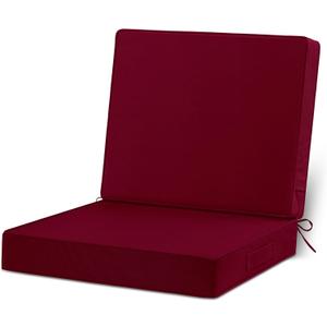 cozyide 24x24 Outdoor Cushions for Patio Furniture, Waterproof Outdoor Chair Cushions with Non-Slip Ties and Handle, Washable Deep Seat Cushions for Outdoor Furniture with Removable Cover, Burgundy cozyide 24x24 Outdoor Cushions for Patio Furniture, Waterproof Outdoor Chair Cushions with Non-Slip Ties and Handle, Washable Deep Seat Cushions for Outdoor Furniture with Removable Cover, Burgundy